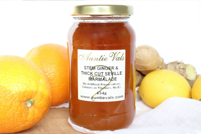 Marmalade, Stem Ginger and thick cut Seville